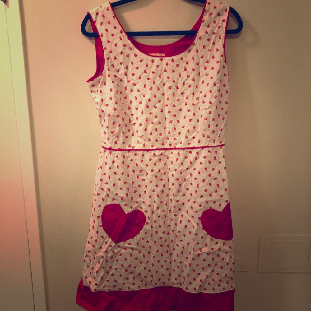 red and white dress